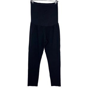 Vintage Violet Black Maternity Full Belly Panel Pants Skinny Pants Size XL